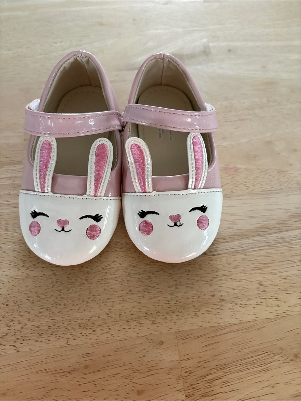 SHEIN Pink and White Bunny Mary Jane Shoes for Toddlers